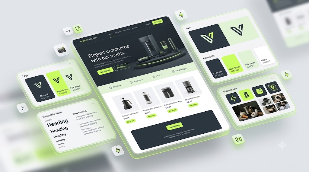 Full Website Creation and Brand Identity 3D Preview - CreaAdz